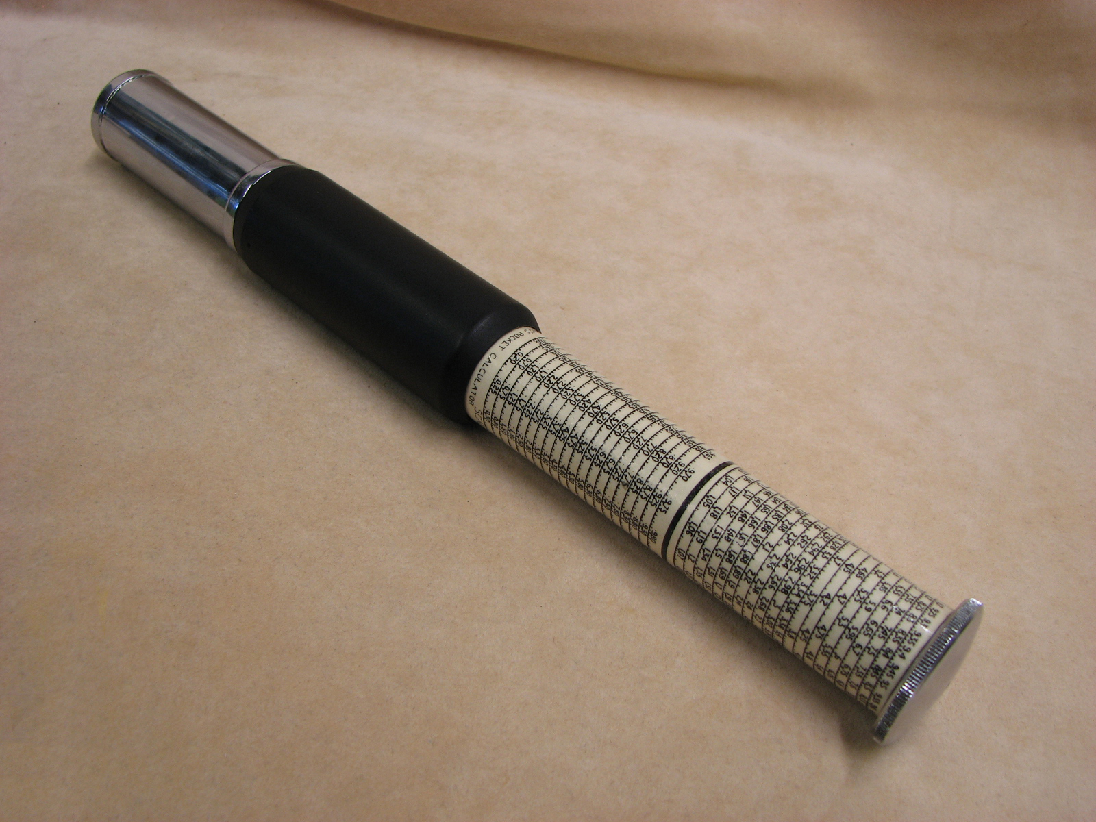 Early 1960s Otis King Model L type C cylindrical slide rule with helical scales